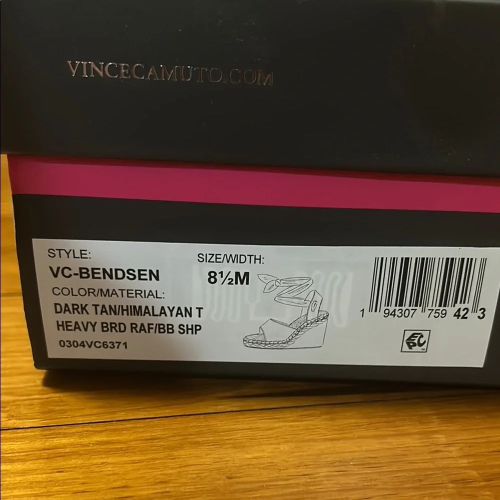 Vince Camuto Women's Tan Wedge Sandals - Picture 4 of 5